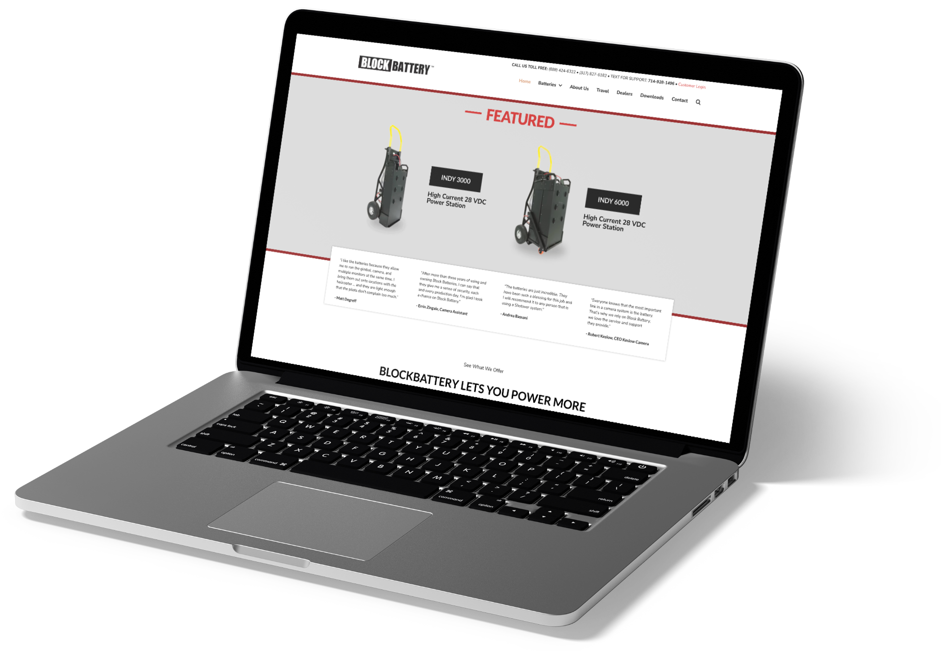 Blockbattery featured on laptop